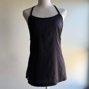 Lululemon Amped Size 8 Black Racerback Sports Bra Athletic Yoga Workout Tank Top